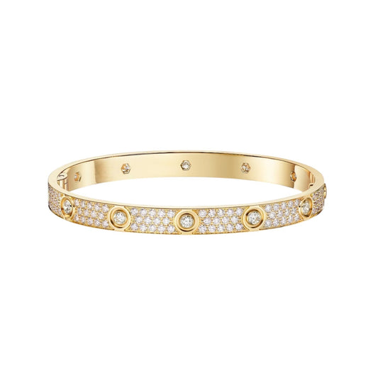 [Zalyn]CLASSIC 6.1MM LOVE BANGLE - 10-DIAMOND FULL PAVÉ