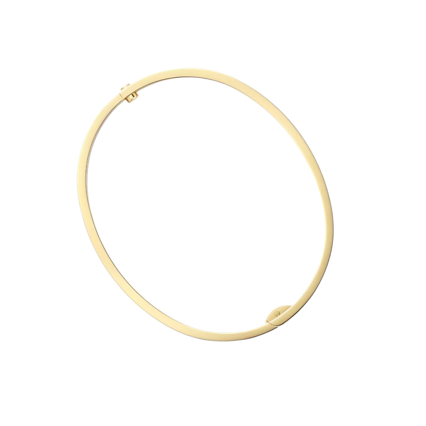 [Zalyn]CLASSIC 6.1MM LOVE SINGLE-SCREW CLOSURE BANGLE - 10-DIAMOND