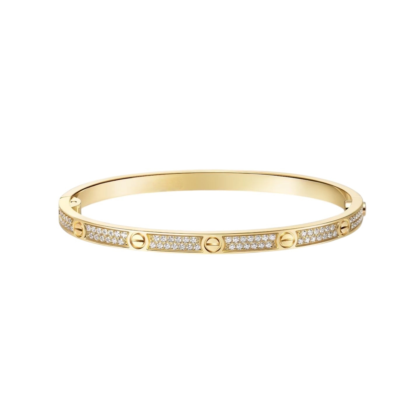 [Zalyn]CLASSIC 3.65MM LOVE FULL PAVE BANGLE
