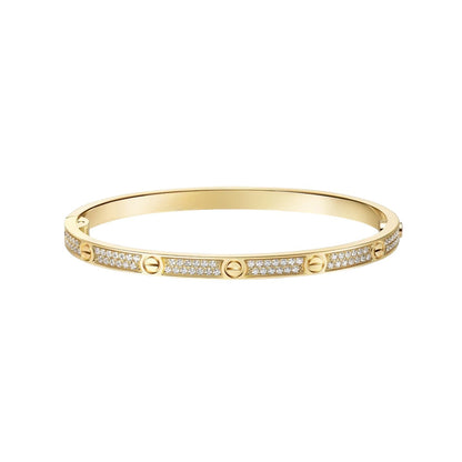 [Zalyn]CLASSIC 3.65MM LOVE FULL PAVE BANGLE