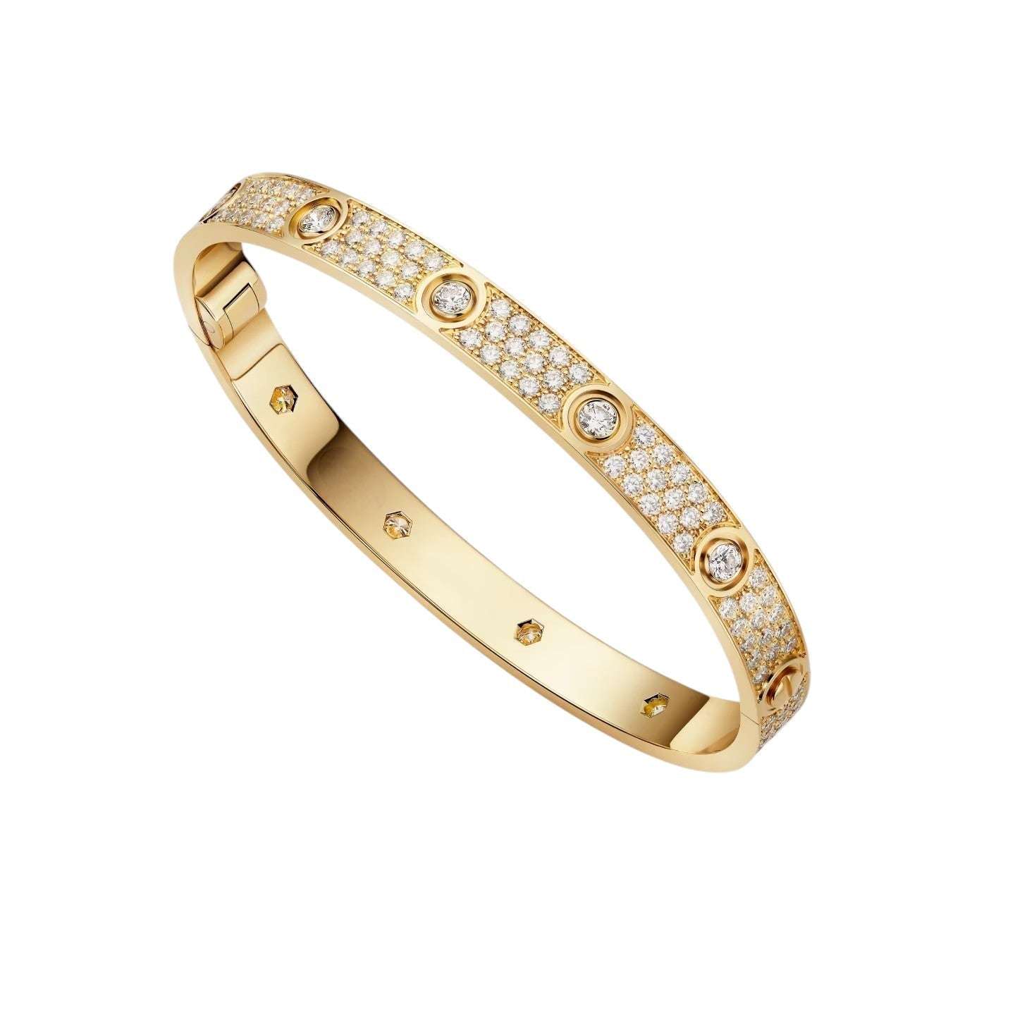 [Zalyn]CLASSIC 6.1MM LOVE BANGLE - 10-DIAMOND FULL PAVÉ