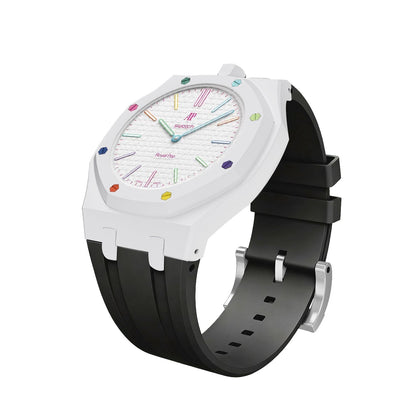 [Zalyn]Royal Oak Pop Exclusive Bioceramic Case & Silicone Strap Mix Color