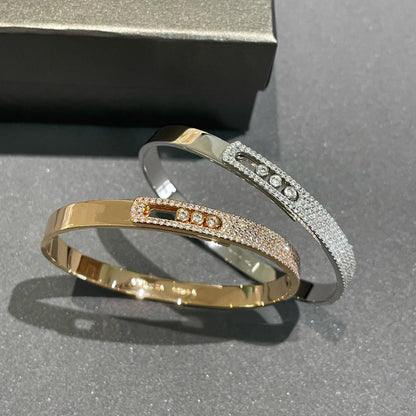 [Zalyn]MOVE NOA PAVÉ DIAMOND BANGLE BRACELET