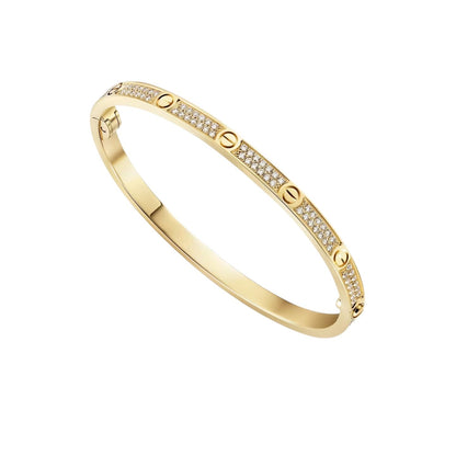 [Zalyn]CLASSIC 3.65MM LOVE FULL PAVE BANGLE