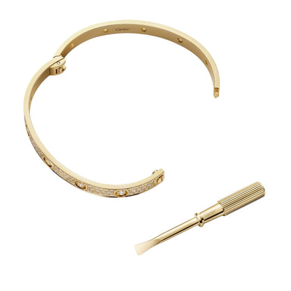 [Zalyn]CLASSIC 6.1MM LOVE BANGLE - 10-DIAMOND FULL PAVÉ