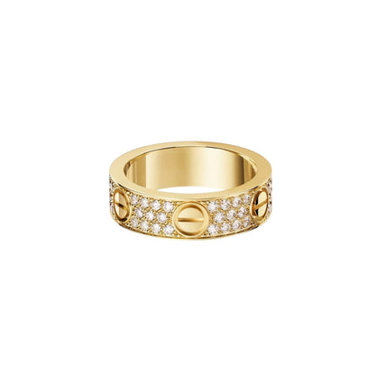 [Zalyn]LOVE 5.5MM FULL-PAVÉ DIAMOND RING