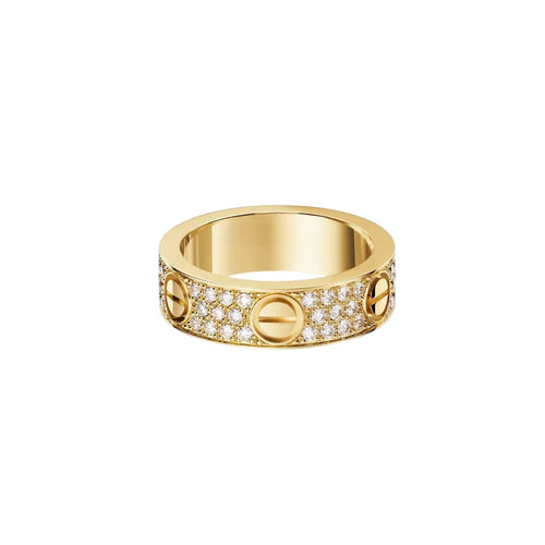 [Zalyn]LOVE 5.5MM FULL-PAVÉ DIAMOND RING