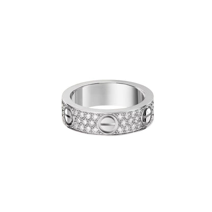 [Zalyn]LOVE 5.5MM FULL-PAVÉ DIAMOND RING