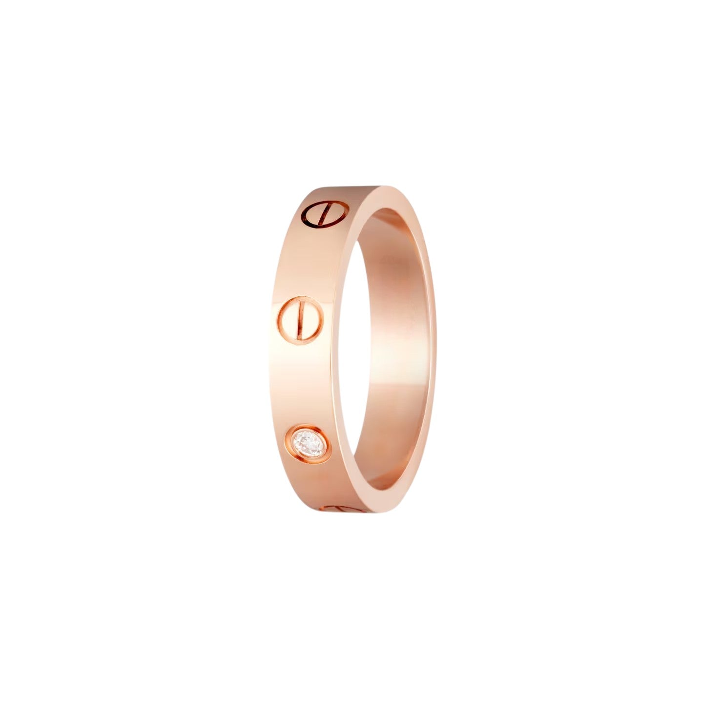 [Zalyn]LOVE 4MM 1 DIAMOND RING