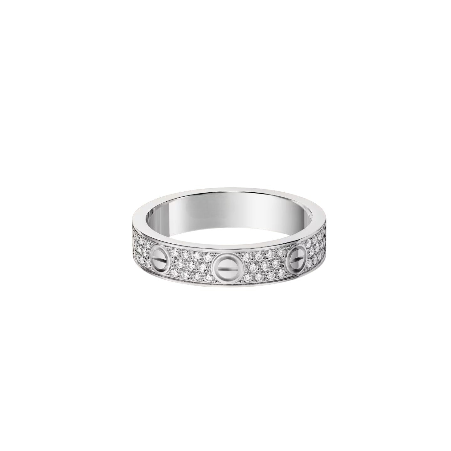 [Zalyn]LOVE 4MM PAVÉ DIAMOND RING