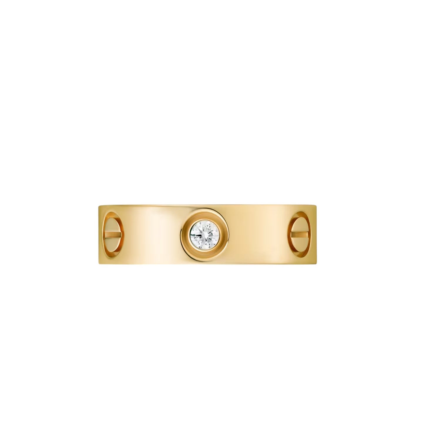 [Zalyn]LOVE 5.5MM 3 DIAMONDS RING
