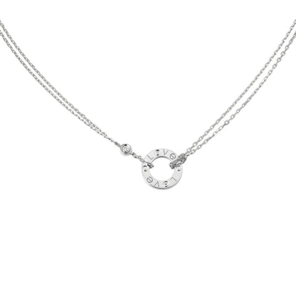 [Zalyn]LOVE CIRCULAR PENDANT 2-DIAMOND NECKLACE