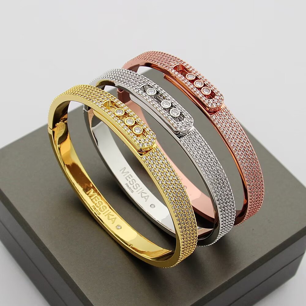 [Zalyn]MOVE NOA FULL-PAVÉ DIAMOND BANGLE BRACELET