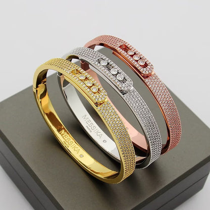 [Zalyn]MOVE NOA FULL-PAVÉ DIAMOND BANGLE BRACELET