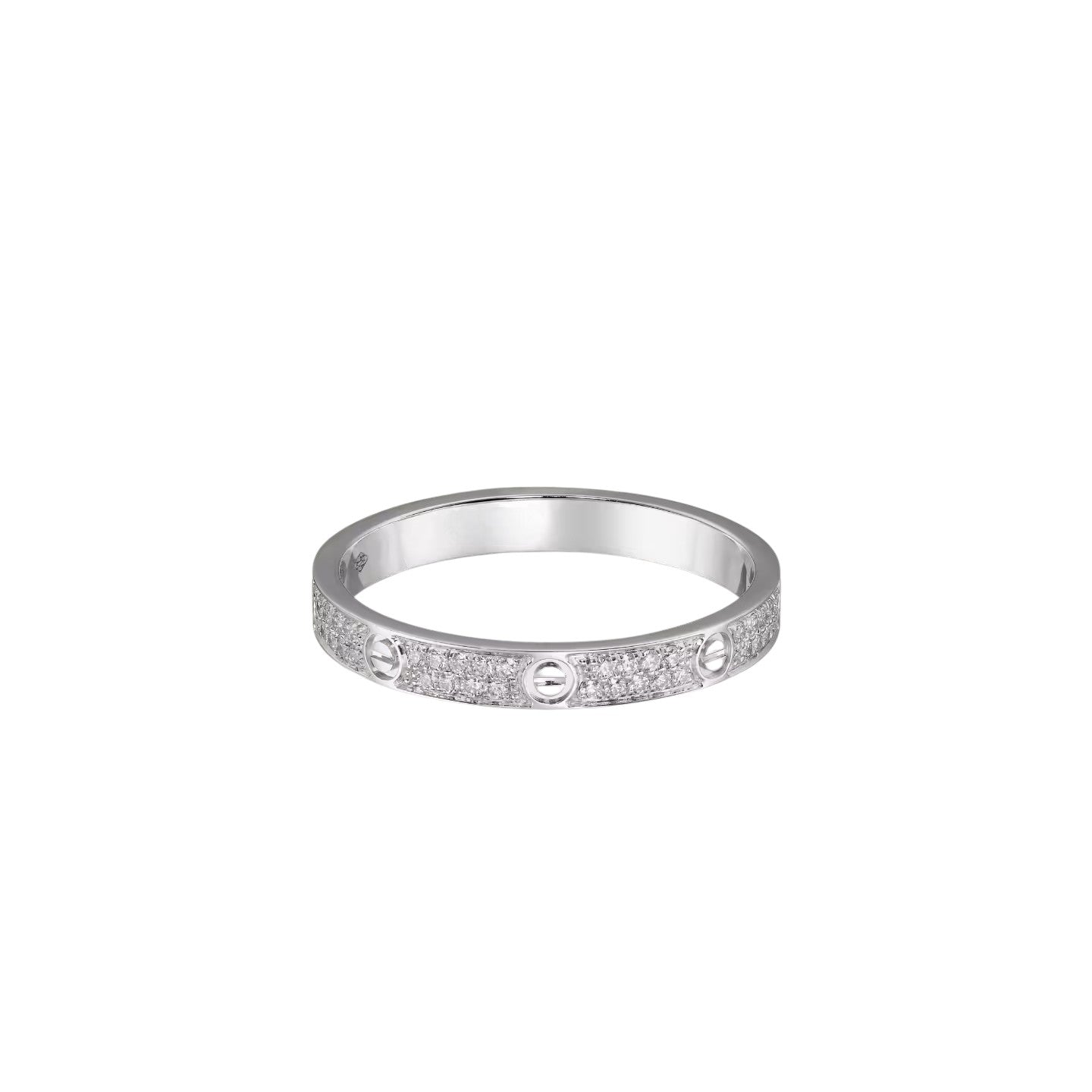 [Zalyn]LOVE 2.6MM PAVÉ DIAMOND RING