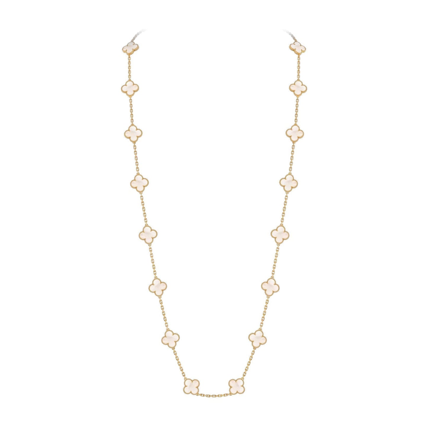 [Zalyn]CLASSIC 20-MOTIF LUCKY CLOVER LONG NECKLACE GOLD COLLECTION
