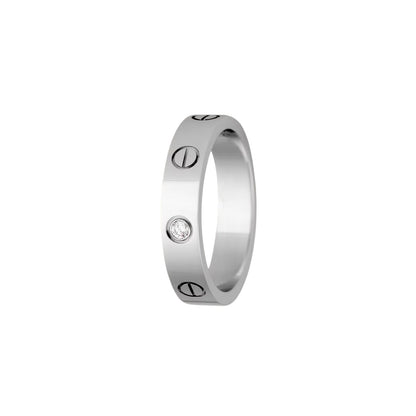 [Zalyn]LOVE 4MM 1 DIAMOND RING