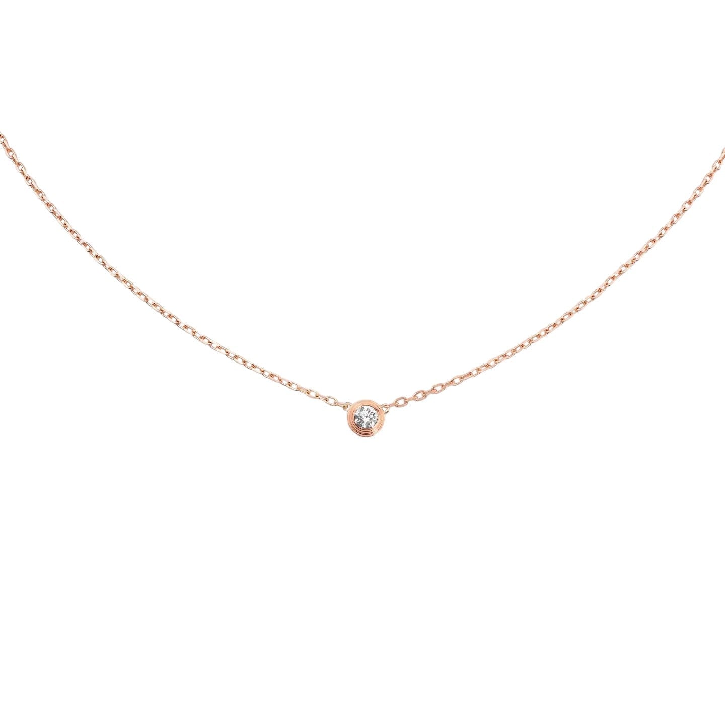 [Zalyn]LOVE SCREW PENDANT SINGLE DIAMOND NECKLACE