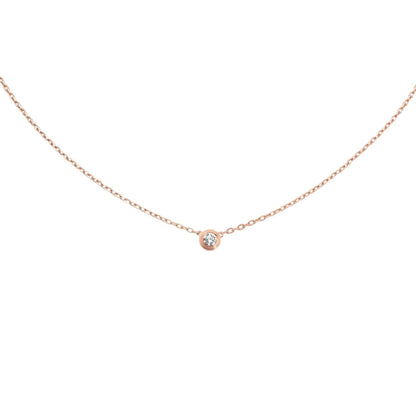 [Zalyn]LOVE SCREW PENDANT SINGLE DIAMOND NECKLACE