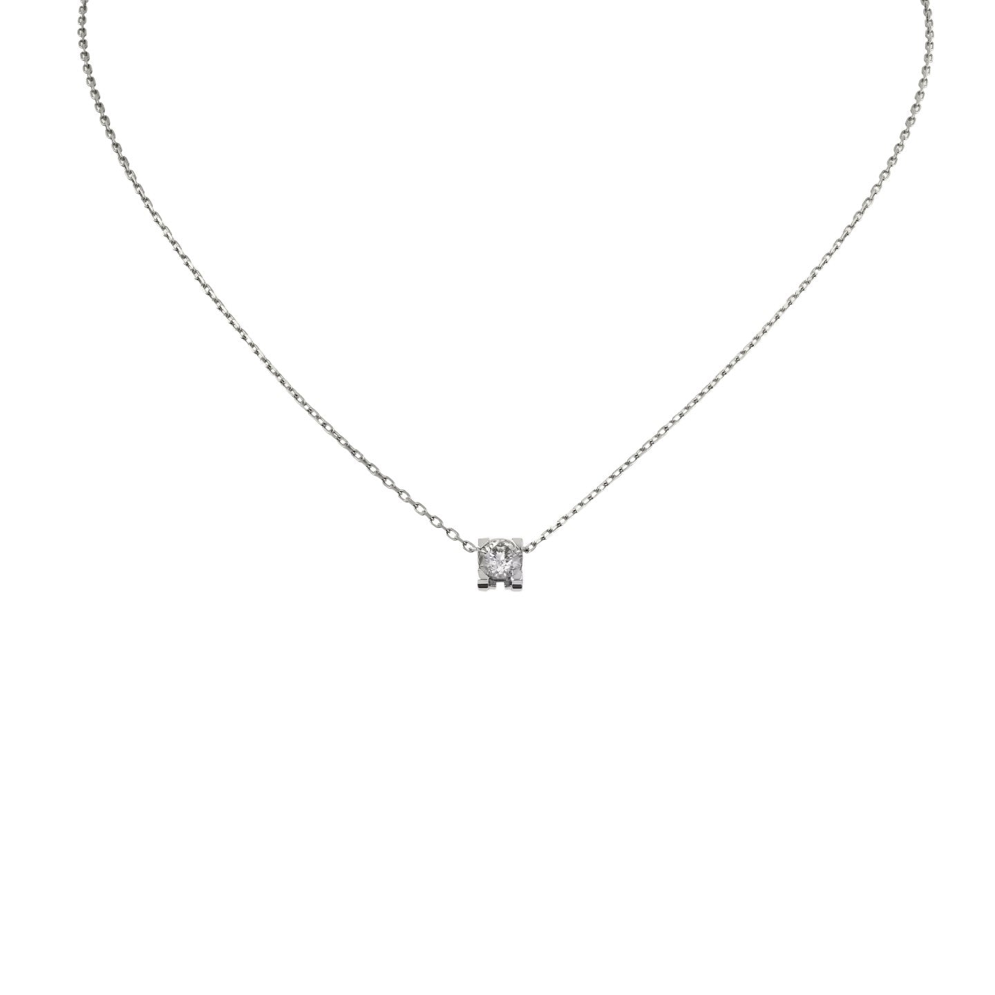 [Zalyn]C DE PENDANT DIAMOND NECKLACE