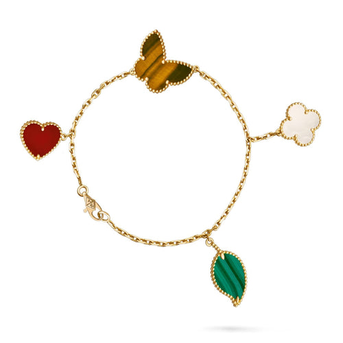 [Zalyn]LUCKY NATURE MULTI-CHARM BRACELET