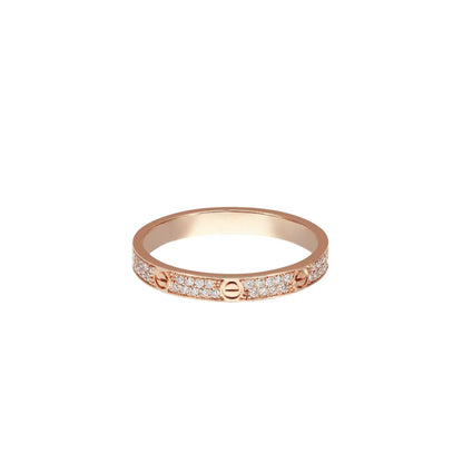 [Zalyn]LOVE 2.6MM PAVÉ DIAMOND RING