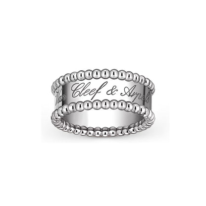 [Zalyn]SIGNATURE DUAL-BEADED BAND RING