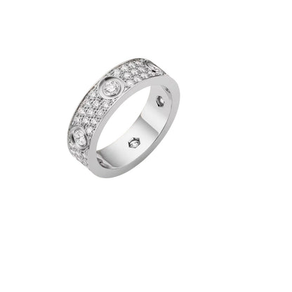 [Zalyn]LOVE 5.5MM FULL-PAVÉ 6-DIAMOND RING