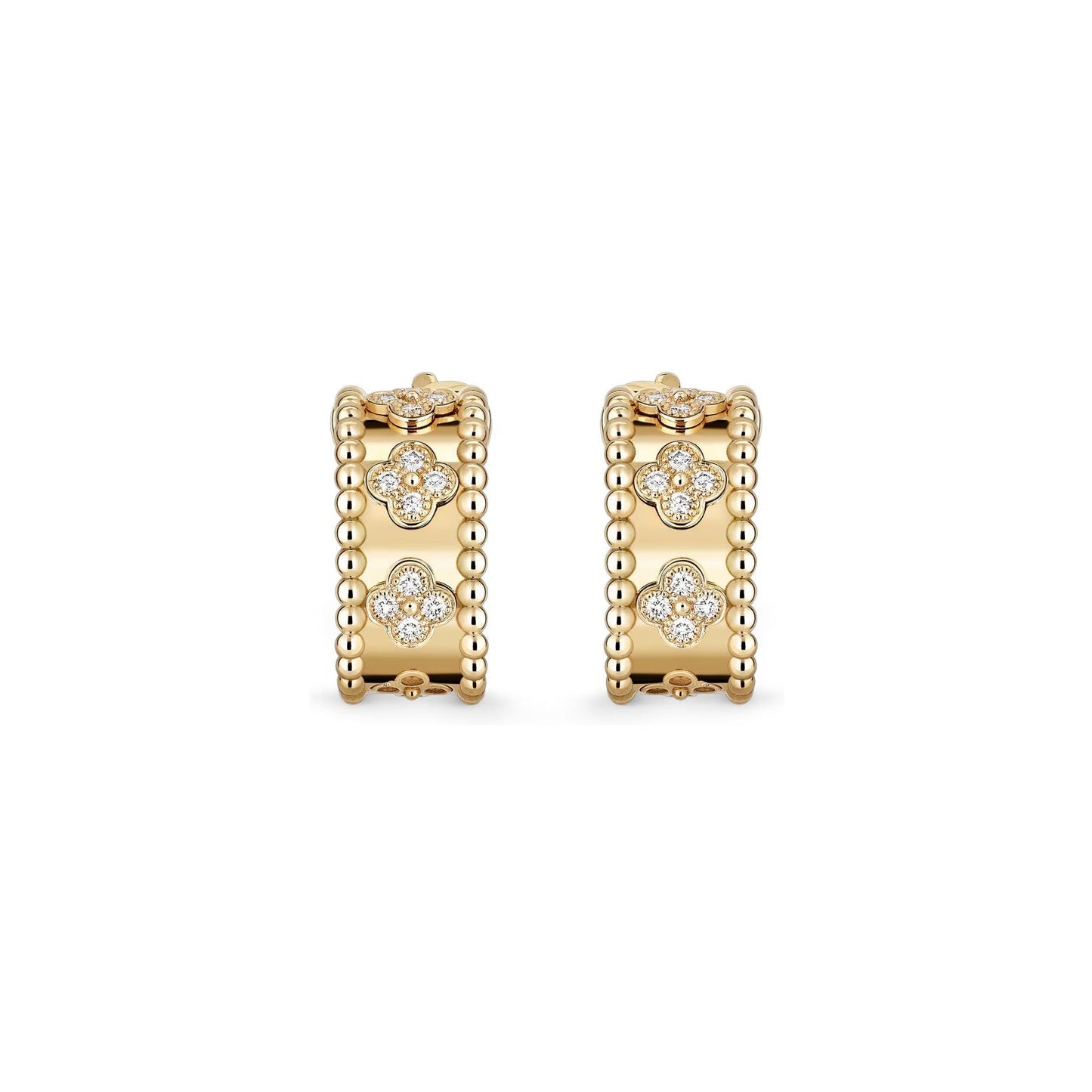 [Zalyn]KALEIDOSCOPE CLOVER HOOP EARRINGS