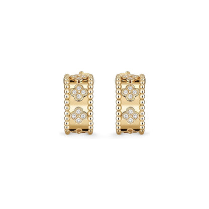 [Zalyn]KALEIDOSCOPE CLOVER HOOP EARRINGS