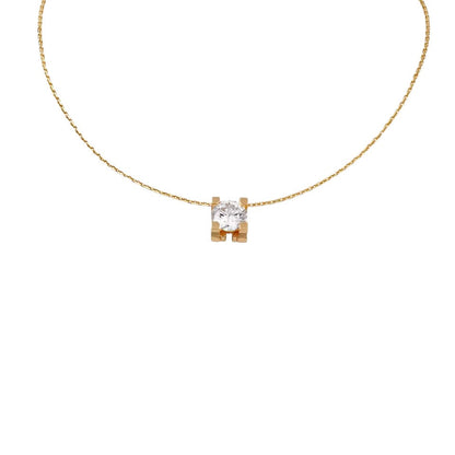 [Zalyn]C DE PENDANT DIAMOND NECKLACE