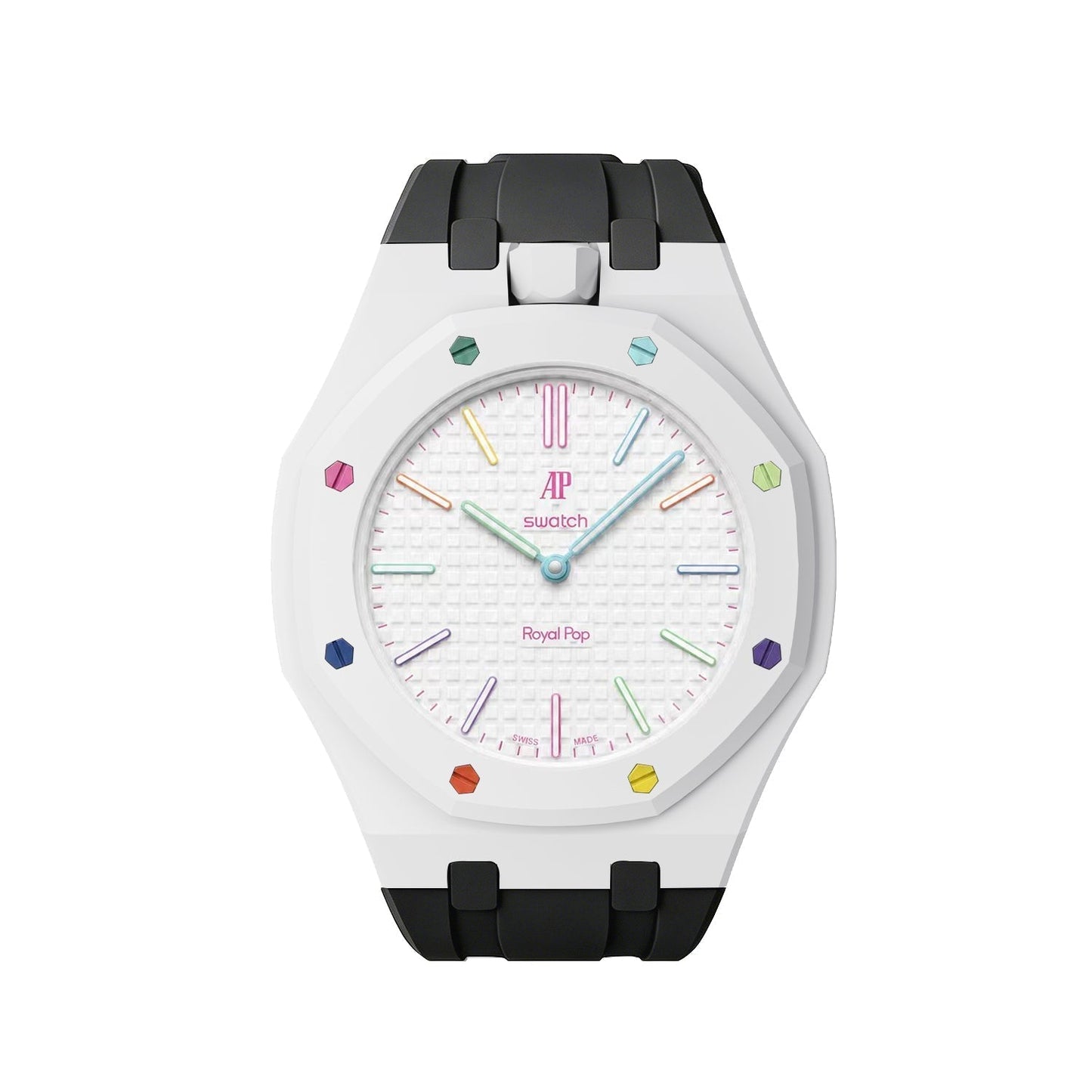 [Zalyn]Royal Oak Pop Exclusive Bioceramic Case & Silicone Strap Mix Color
