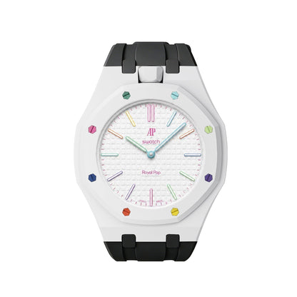 [Zalyn]Royal Oak Pop Exclusive Bioceramic Case & Silicone Strap Mix Color