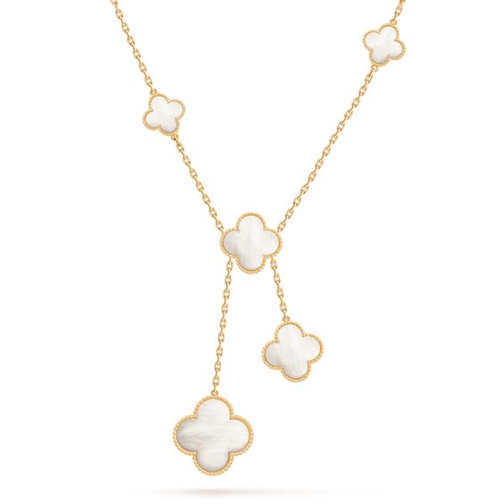 [Zalyn Jewelry ]CLOVER MOTHER OF PEARL NECKLACE 6 MOTIF