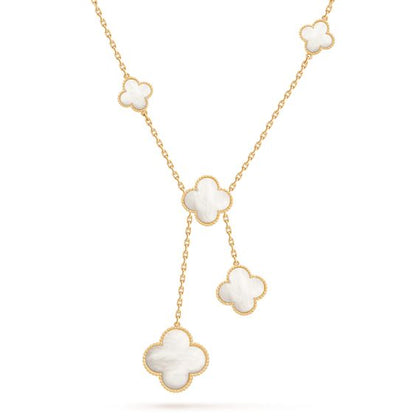 [Zalyn Jewelry ]CLOVER MOTHER OF PEARL NECKLACE 6 MOTIF