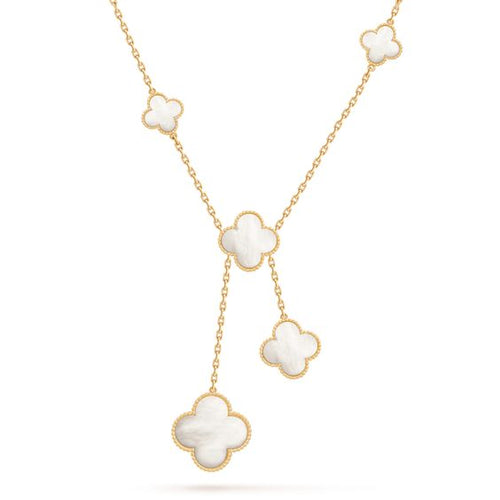 [Zalyn Jewelry ]CLOVER MOTHER OF PEARL NECKLACE 6 MOTIF