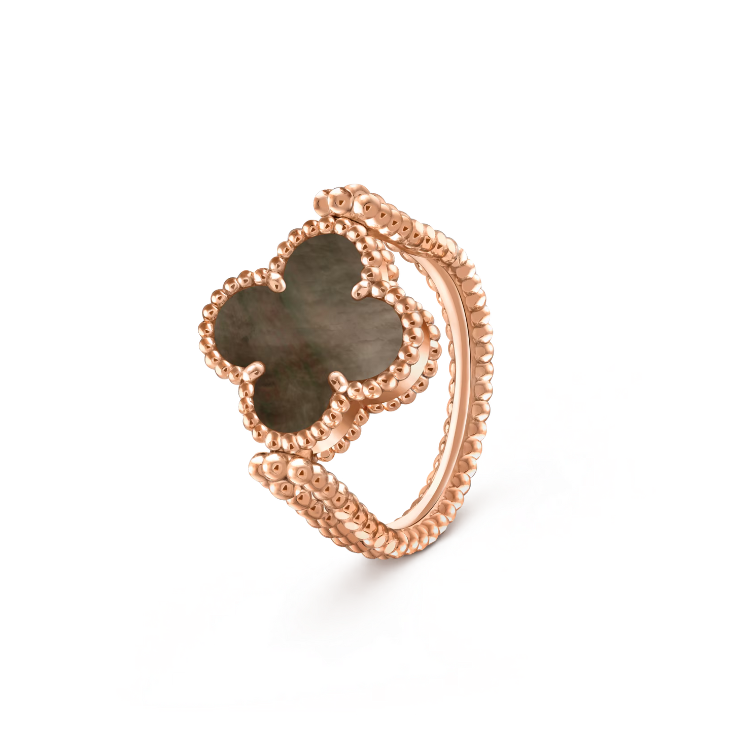 [Zalyn]LUCKY CLOVER ROSE GOLD REVERSIBLE RING