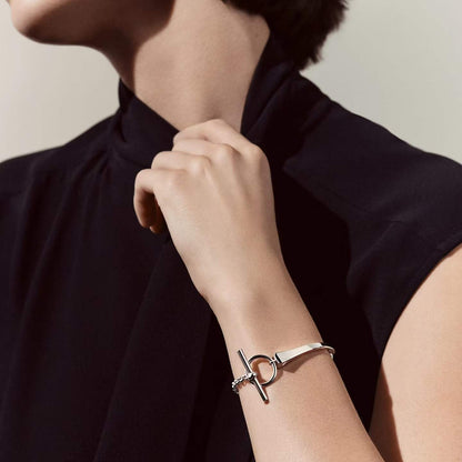 [Zalyn Jewelry]CLOU DE FORGE BRACELET WITH SQUARE CONE STUDS