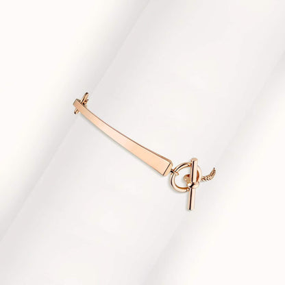 [Zalyn Jewelry]CLOU DE FORGE BRACELET WITH SQUARE CONE STUDS