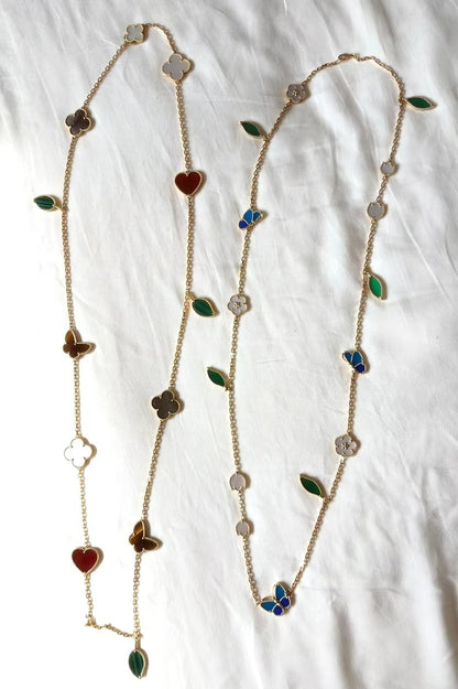 [Zalyn Jewelry ]LUCKY SPRING GOLD  MOTIFS  NECKLACE