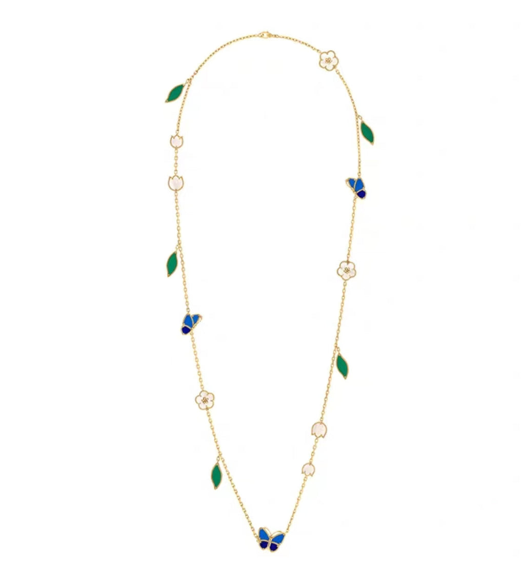[Zalyn Jewelry ]LUCKY SPRING GOLD  MOTIFS  NECKLACE