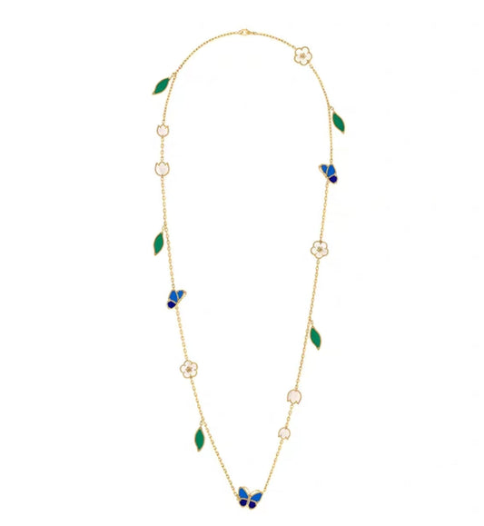 [Zalyn Jewelry ]LUCKY SPRING GOLD  MOTIFS  NECKLACE
