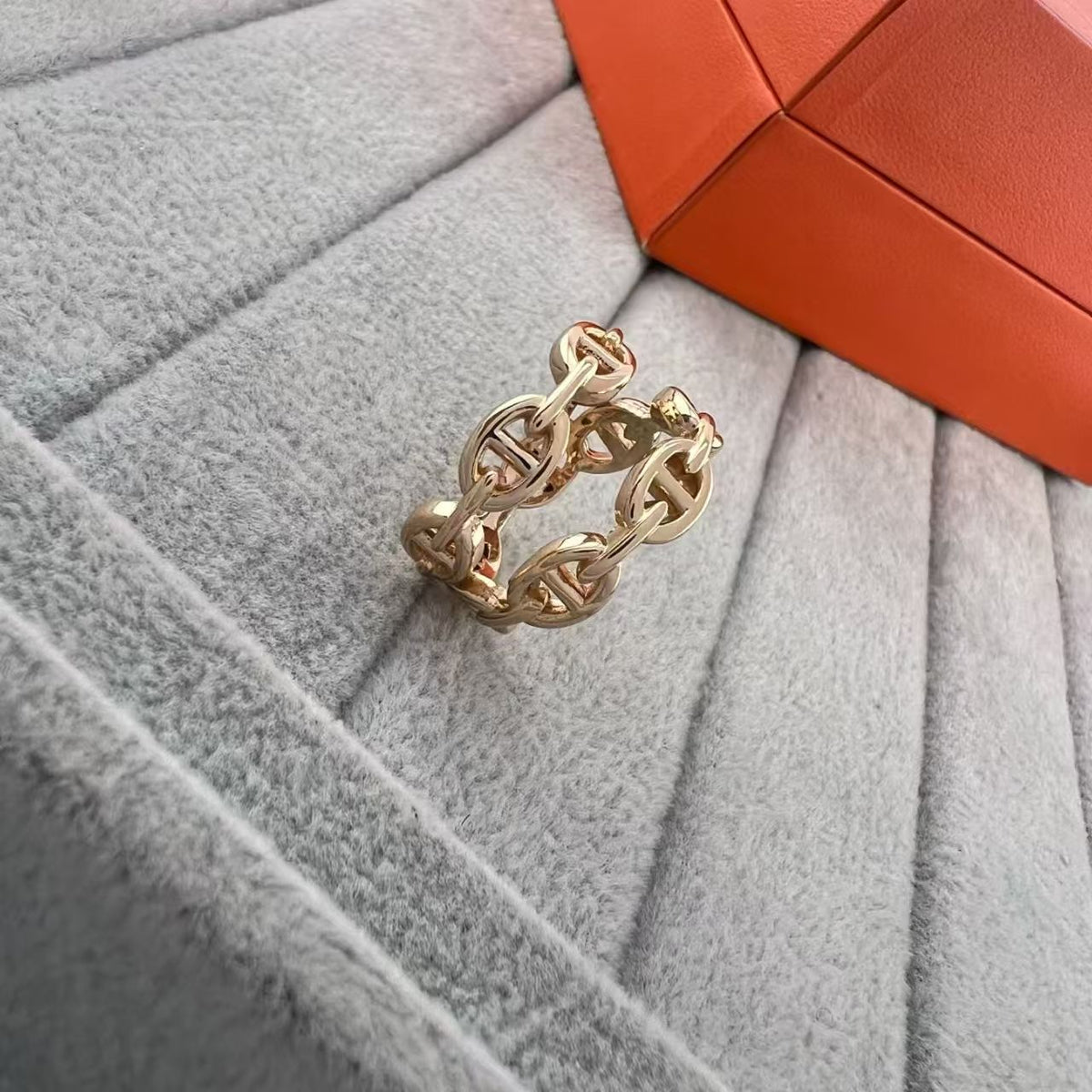 [Zalyn Jewelry]GLOSSY FINISH SQUARE COMBINATION DOUBLE-LAYER PIG NOSE RING