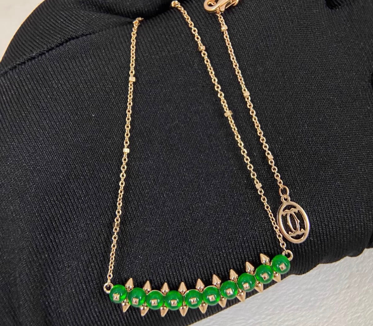 [Zalyn Jewelry]CLASH COLLECTION AGATE CHALCEDONY STUD NECKLACE