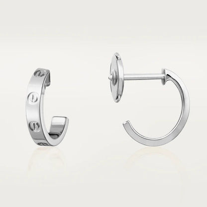 [Zalyn Jewelry ]LOVE EARRINGS 2.65MM SILVER