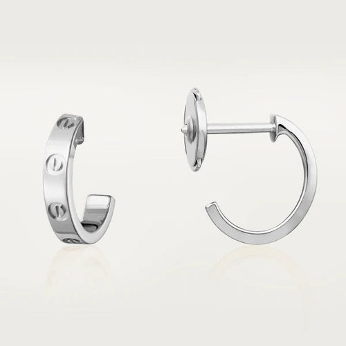[Zalyn Jewelry ]LOVE EARRINGS 2.65MM SILVER