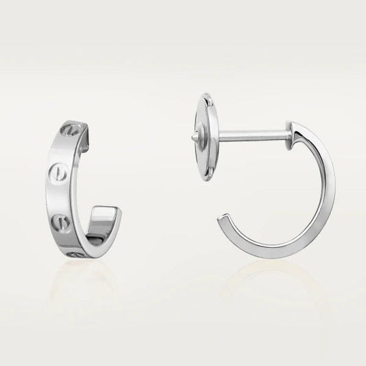 [Zalyn Jewelry ]LOVE EARRINGS 2.65MM SILVER