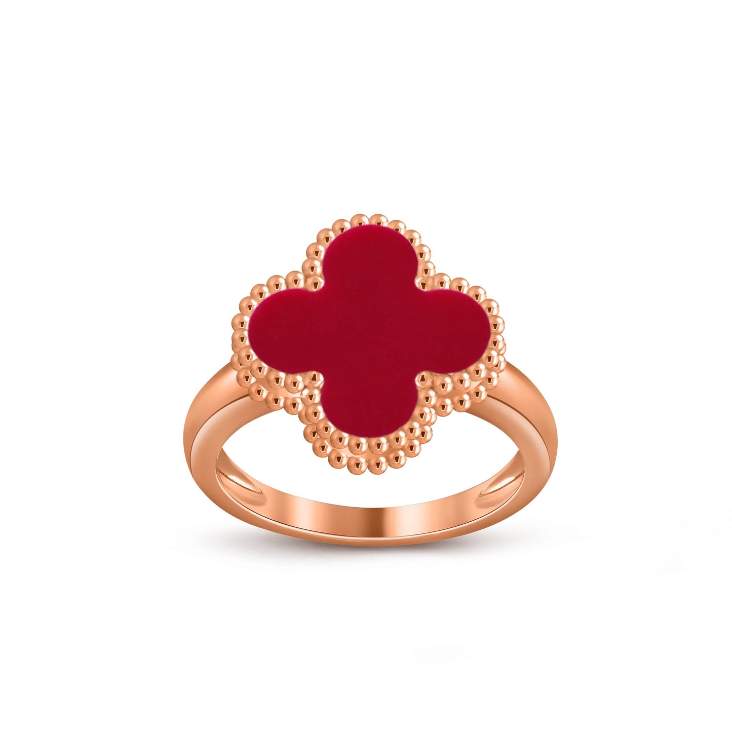 [Zalyn]LUCKY CLOVER VINTAGE ROSE GOLD RING COLLECTION