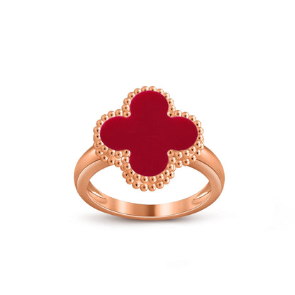 [Zalyn]LUCKY CLOVER VINTAGE ROSE GOLD RING COLLECTION