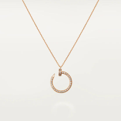 [Zalyn Jewelry ]JUSTE NECKLACE PINK GOLD DIAMONDS